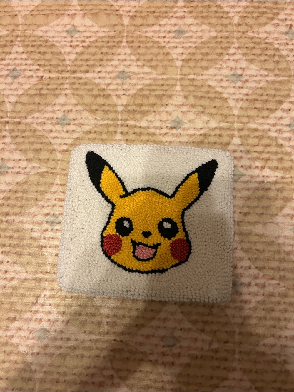 Pokemon inspired handmade punch needle coaster “5x5” square